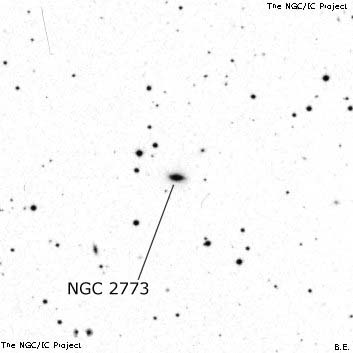 Negativní snímek oblohy NGC 2773