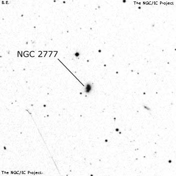Negativní snímek oblohy NGC 2777