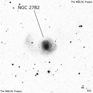 Negativní snímek oblohy NGC 2782
