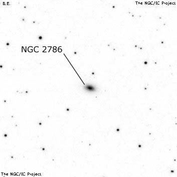 Negativní snímek oblohy NGC 2786