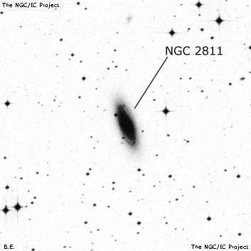 Negativní snímek oblohy NGC 2811