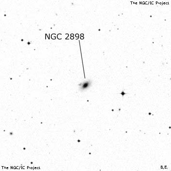 Negativní snímek oblohy NGC 2898