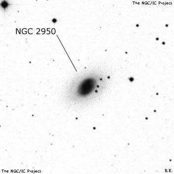 Negativní snímek oblohy NGC 2950