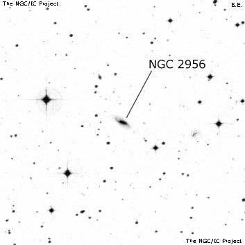 Negativní snímek oblohy NGC 2956