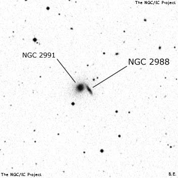Negativní snímek oblohy NGC 2988