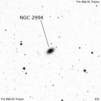Negativní snímek oblohy NGC 2994