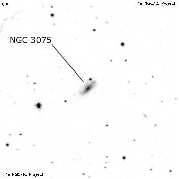 Negativní snímek oblohy NGC 3075