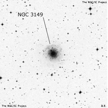 Negativní snímek oblohy NGC 3149