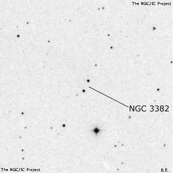 Negativní snímek oblohy NGC 3382