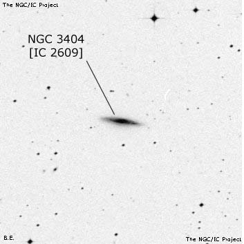 Negativní snímek oblohy NGC 3404