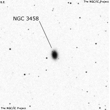 Negativní snímek oblohy NGC 3458