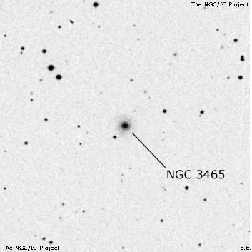 Negativní snímek oblohy NGC 3465