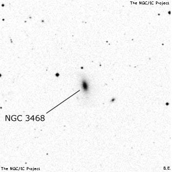 Negativní snímek oblohy NGC 3468