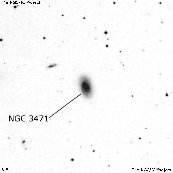 Negativní snímek oblohy NGC 3471