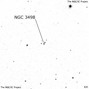 Negativní snímek oblohy NGC 3498