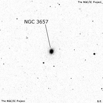 Negativní snímek oblohy NGC 3657