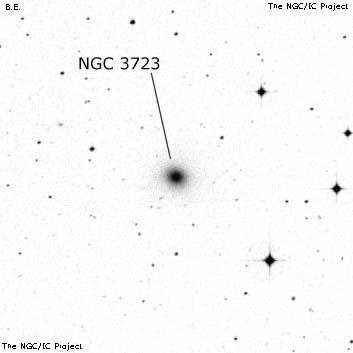 Negativní snímek oblohy NGC 3723