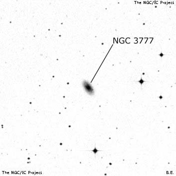 Negativní snímek oblohy NGC 3777