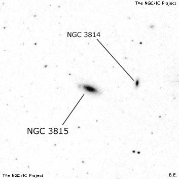 Negativní snímek oblohy NGC 3815