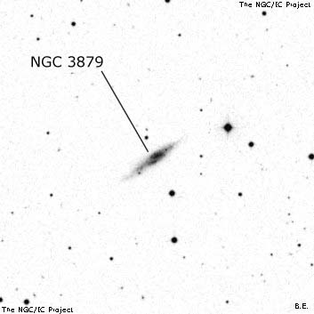 Negativní snímek oblohy NGC 3879
