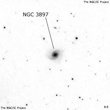 Negativní snímek oblohy NGC 3897