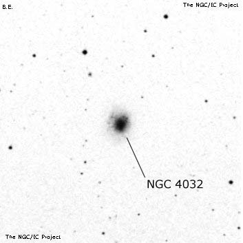 Negativní snímek oblohy NGC 4032