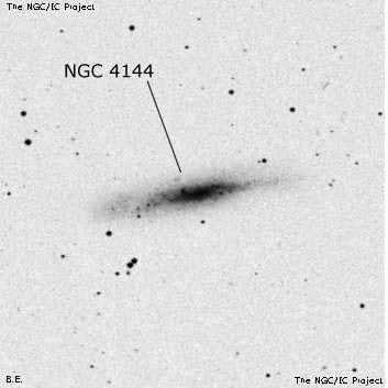 Negativní snímek oblohy NGC 4144