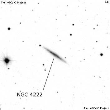 Negativní snímek oblohy NGC 4222