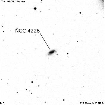 Negativní snímek oblohy NGC 4226