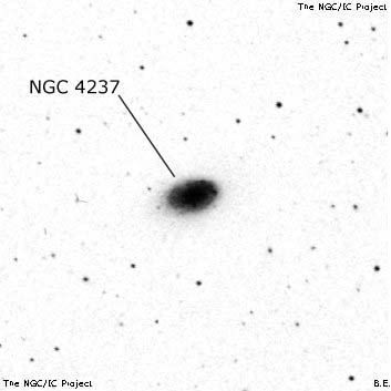 Negativní snímek oblohy NGC 4237