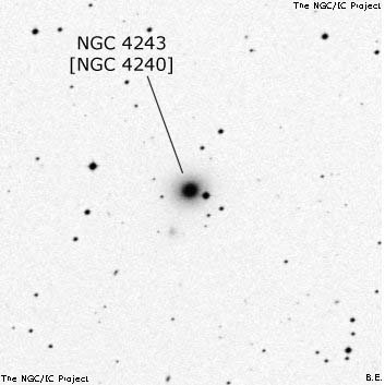 Negativní snímek oblohy NGC 4243