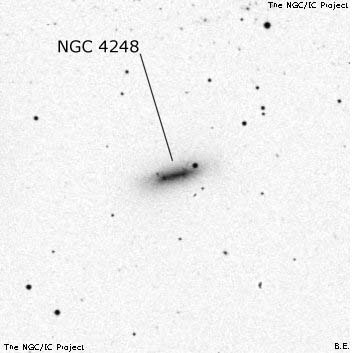 Negativní snímek oblohy NGC 4248