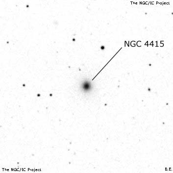 Negativní snímek oblohy NGC 4415