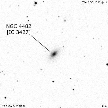 Negativní snímek oblohy NGC 4482