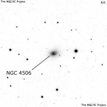 Negativní snímek oblohy NGC 4506