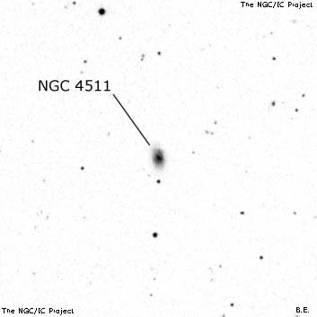 Negativní snímek oblohy NGC 4511