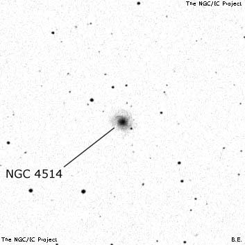 Negativní snímek oblohy NGC 4514