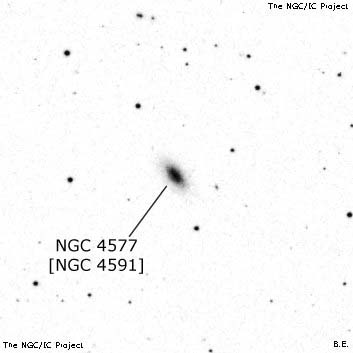 Negativní snímek oblohy NGC 4577