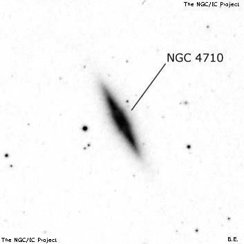 Negativní snímek oblohy NGC 4710