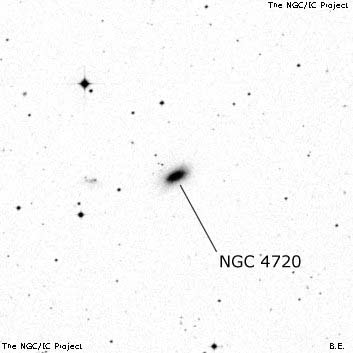 Negativní snímek oblohy NGC 4720