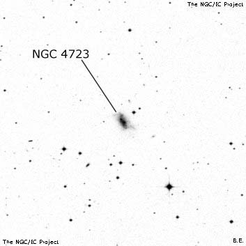Negativní snímek oblohy NGC 4723