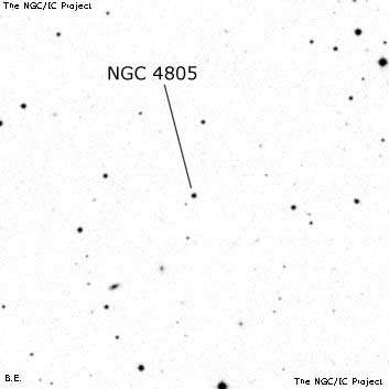 Negativní snímek oblohy NGC 4805