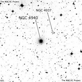Negativní snímek oblohy NGC 4940