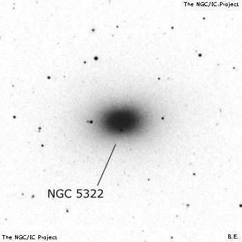 Negativní snímek oblohy NGC 5322