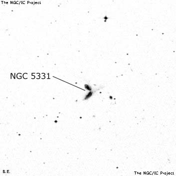 Negativní snímek oblohy NGC 5331