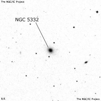 Negativní snímek oblohy NGC 5332