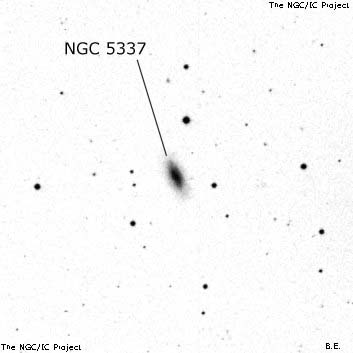 Negativní snímek oblohy NGC 5337