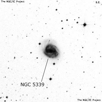 Negativní snímek oblohy NGC 5339