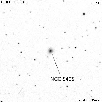 Negativní snímek oblohy NGC 5405