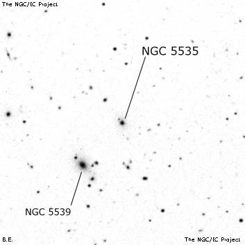 Negativní snímek oblohy NGC 5535